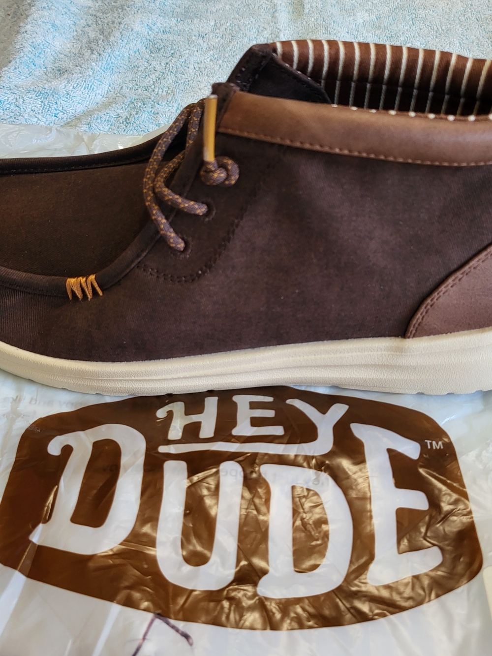 *NEW* Hey Dude Wally Mid Gripr Vin Classic Shoe Mole/Downtown Brown Mens Size 7